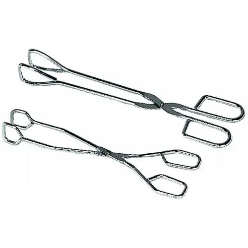 Grillzange Metall verchromt L 200 mm Nur Heute
