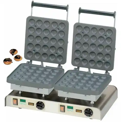 Markenprodukt Doppel-Waffeleisen antihaftbeschichtet Waffelgröße Ø 40 mm (50x) 4400 Watt 400 Volt