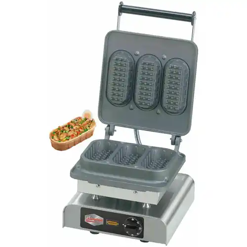 Letzte Chance Waffeleisen ECO antihaftbeschichtet Waffelgröße 75 x 165 x H 35 mm (3x) 2200 Watt 230 Volt