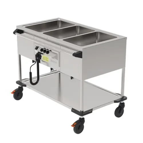 Zubringerwagen beheizbar 3 GN 1/1 Wannen Griff längsseitig Angebot