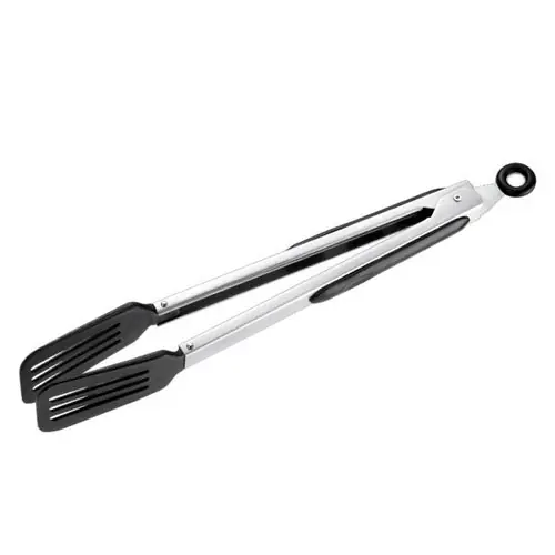 Günstig Servierzange Comfort Edelstahl Polyamid schwarz mit Feststellmechanismus L 340 mm