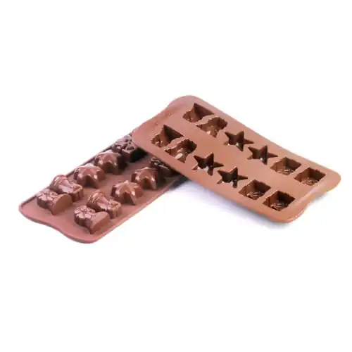 Schokoladen-Form • Weihnachtsmotive 12 Mulden Muldenmaß 34 x 35 x H 18 mm L 210 mm B 105 mm Meistverkauft