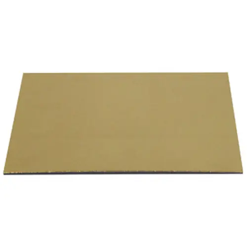 Wochenendangebot Tortenuntersetzer Pappe goldfarben quadratisch 390 mm x 390 mm H 25 mm