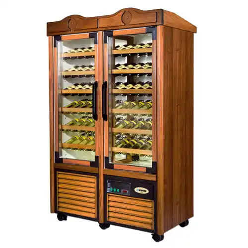 Direktkauf Weintemperierschrank Cantina 2S, Farbe Walnuss hell