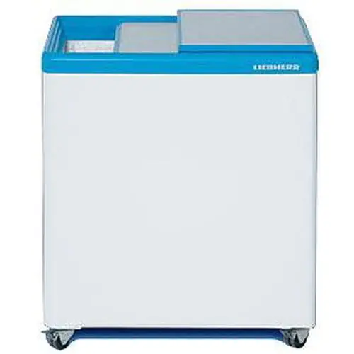Preisreduziert Gefriertruhe für Eiscrem und Tiefkühlkost, mit Aluminiumschiebedeckel, Temperaturbereich -10°C bis -24°C, Brutto-/NutzInhalt 239 / 209 l, Energieverbrauch/Jahr 474 kWh/a