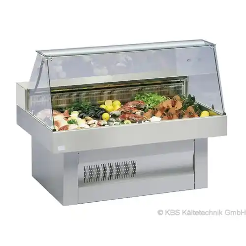 Fischkühlvitrine Oceanus 150 230 Volt Frontscheibe gerade Lochblech Angebot