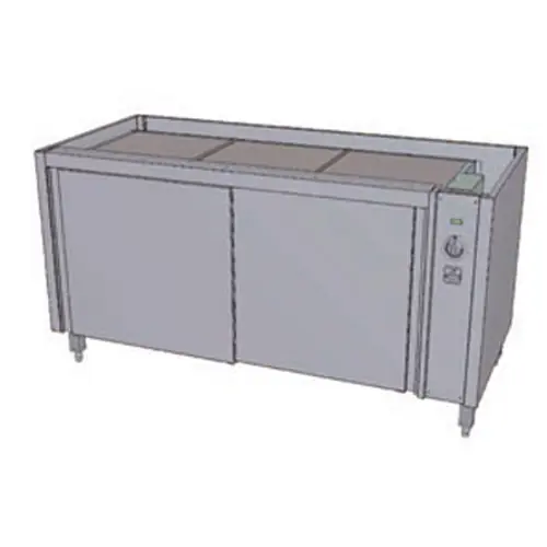 Markenware Wärmeschrank mit Schiebetüren ohne Arbeitsplatte L 1100 mm x 600 mm