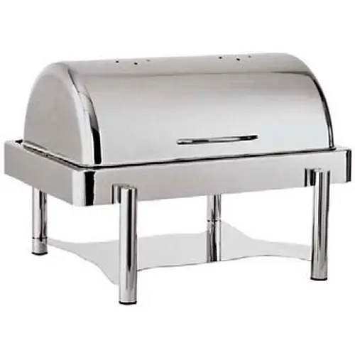 Zertifiziert Chafing Dish GN 1/1 Rectangular ASIA 2000 rolltop deckel 10 ltr L 670 mm H 440 mm