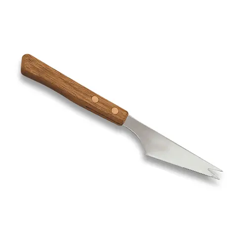 RESTPOSTEN Barmesser gerade Klinge Doppelspitze Sägeschliff holzfarben L 18,4 cm Sonderaktion