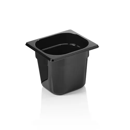 Gastronorm Behälter GN 1/6 GN 96 BLACK Polycarbonat schwarz H 150 mm Top-Seller