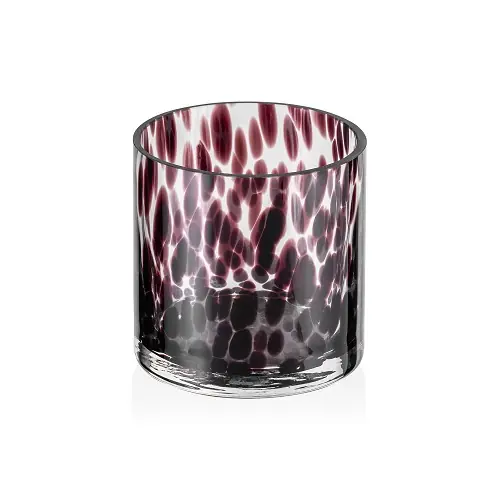 Abverkauf Teelichthalter Sprinkles Bramble Glas Ø 90 mm H 90 mm