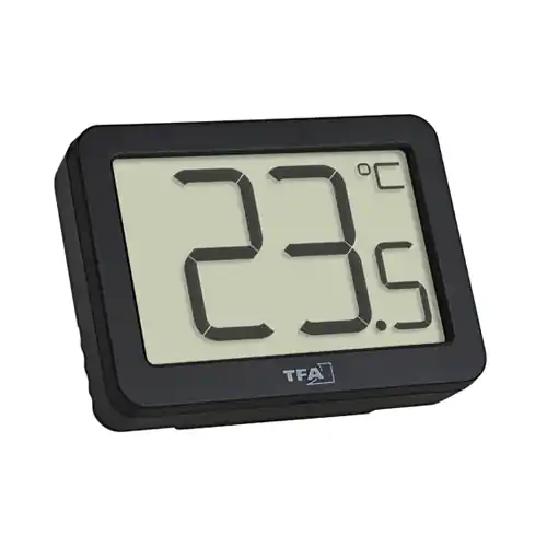 Saisonangebot Innenraum-Thermometer digital schwarz