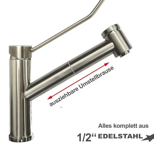 Rabatt Spültischbatterie exis Brausekopf rund auf Säule