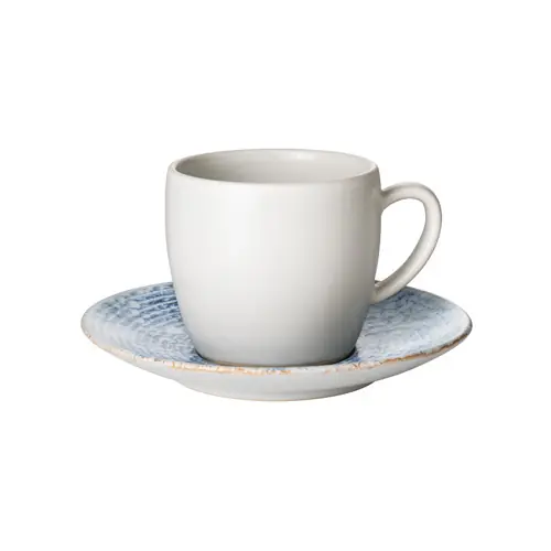 Markenware Kaffeetasse mit Untertasse COUPE ARCTIC Steinzeug 220 ml