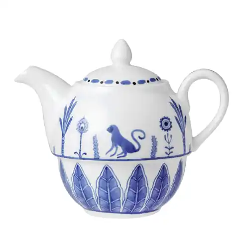 Beliebt Teekanne SULTAN`S GARDEN BLUE Bone China 46 cl