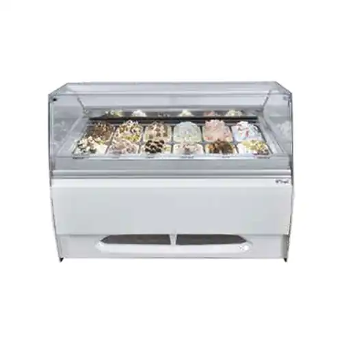 Preis Gesenkt Eisvitrine POP 12 mit Verkleidung 1134 mm x 1034 mm H 1283 mm