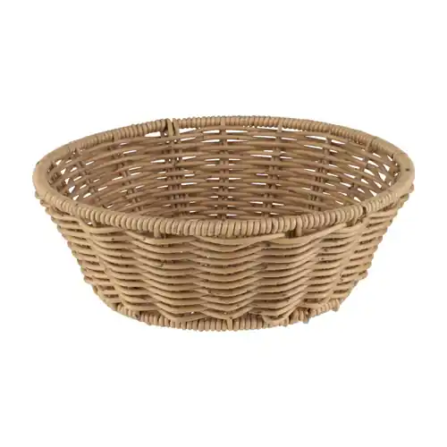 Neu Tischkorb Brotkorb beige oval Ø 200 mm H 70 mm