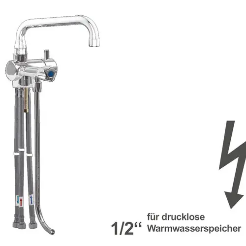 Must-Have Thekenarmatur fresh 1/2" für drucklose Warmwasserspeicher H 160 mm Hebelmischer Ausladung 200 mm