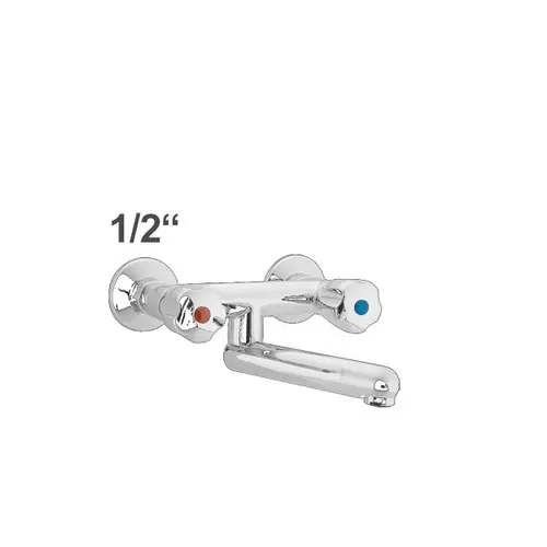 Wandbatterie chrome 1/2" Ausladung 200 mm schwenkbar 180° Highlight