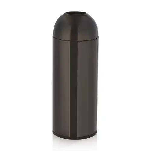 Abfalleimer Edelstahl schwarz 30 ltr Ø 320 mm H 830 mm Expressversand