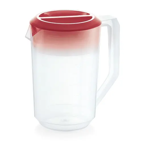 Kanne Kunststoff mit Skalierung mit rotem Deckel 1,8 ltr Ø 125 mm H 205 mm Solange Der Vorrat Reicht
