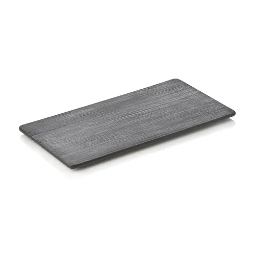 Zertifiziert GN Servierplatte MAYA GN 1/3 Porzellan schwarz L 325 mm x 176 mm H 10 mm