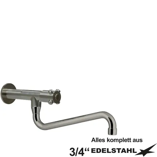 Wandventil clasix 3/4" S-Auslauf unten Wandverlängerung L 80 mm A 300 mm Billig