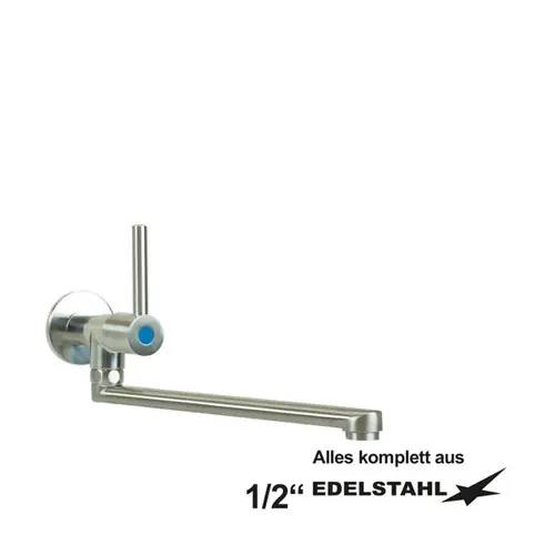 Abverkauf Wandventil clamix 1/2" Hebelmischer Hebel rund lang Schwenkauslauf unten A 250 mm