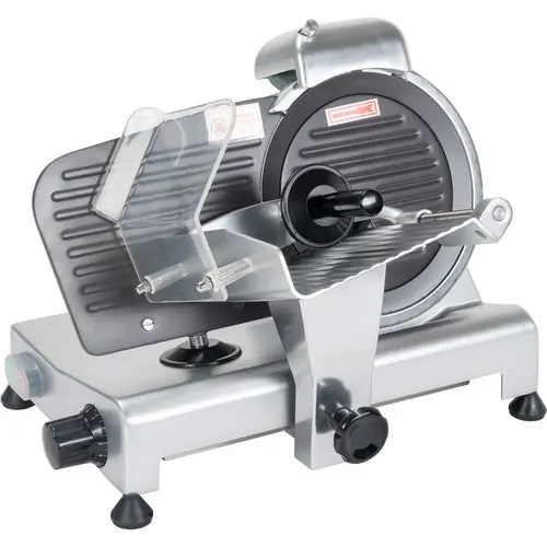 Echt Aufschnittmaschine mit antihaftbeschichteter Anschlagplatte und Messer 220 mm Ø