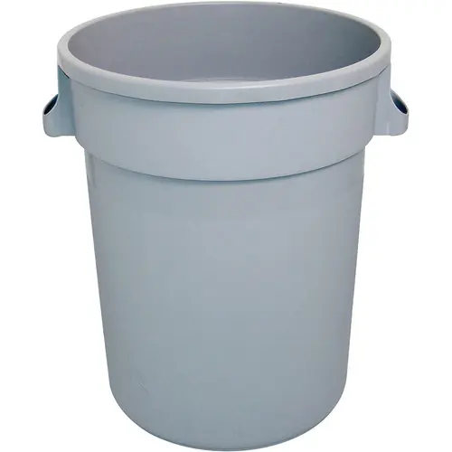 Schneller Versand Abfallcontainer rund, grau, 80 Liter