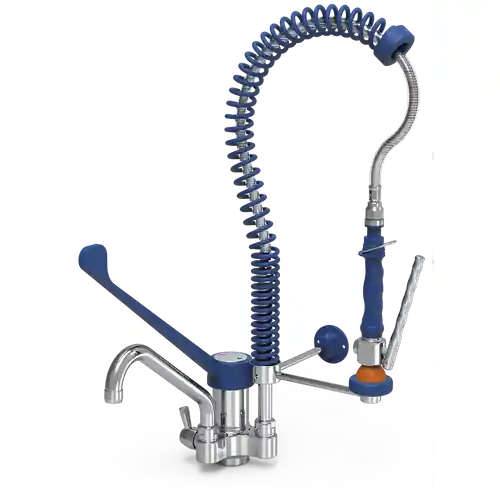 Geschirrbrause 1/2" extra niedrig mit Auslauf Monoblock Serie 450x460 mm Echt