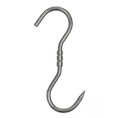 Rabatt Drehbarer Fleischhaken aus Edelstahl mit Spitze in S-Form 240x11x50 mm