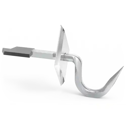Fleischhaken geschmiedet aus Edelstahl, zum Mauern in die Wand 60x8 mm Sichere Zahlung