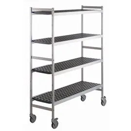 Regal FERMOSTOCK 6611 Kunststoff Aluminium 660 mm 360 mm H 1792 mm fahrbar 4 Rostauflage(n) Feldlast 240 kg Markenprodukt