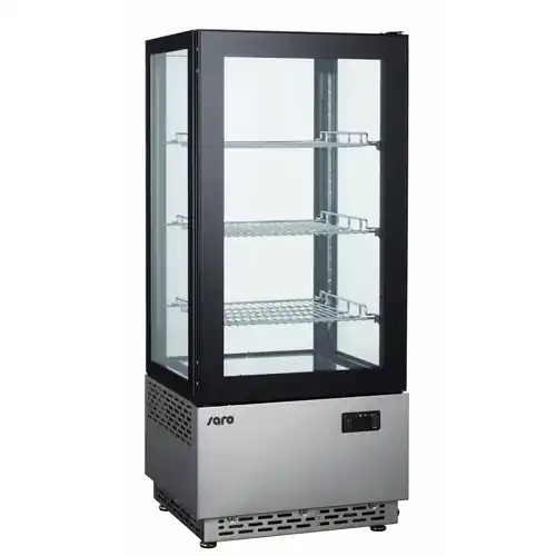 Kühlvitrine LINDA schwarz 78 ltr 230 Volt 3 Böden Sichere Zahlung