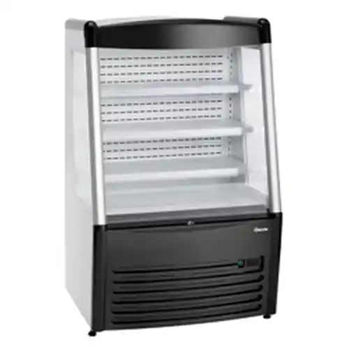 Meistverkauft Wandkühlregal 390L, Kunststoffgehäuse mit Doppelglasscheibe, innen Stahlblech lackiert, LED-Beleuchtung, Inhalt 390 Liter