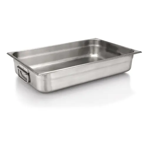 Abverkauf GN Bräter • Edelstahl 530 mm x 325 mm H 100 mm 2 Fallgriffe