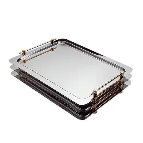 Must-Have System-Tablett GN 1/1 PROFI LINE Edelstahl Bügelgriffe glänzend mit Griffen H 40 mm