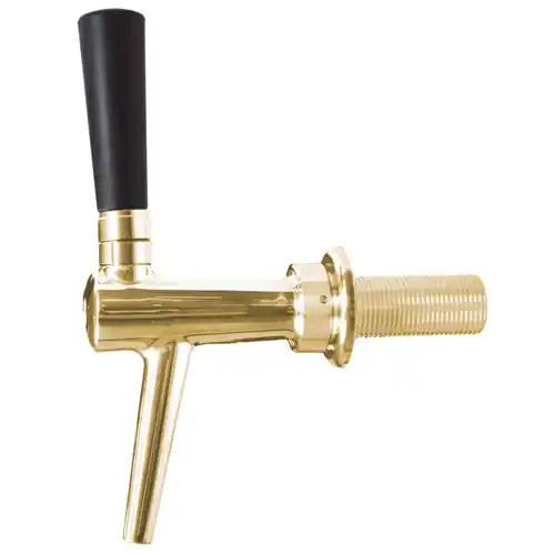 Kolbenschankhahn C-TAP Edelstahl goldfarben NW Ø 7 mm Gewindestutzen 35 mm Knallerangebot