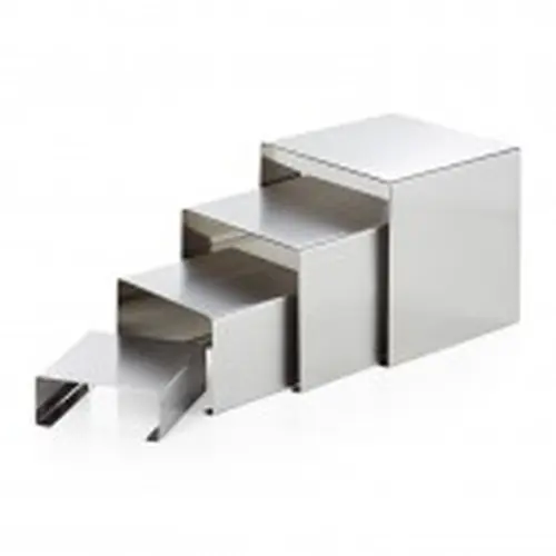 Abverkauf Buffet-Ständer Edelstahl 1 Ablagefläche 125 mm x 125 mm H 50 mm
