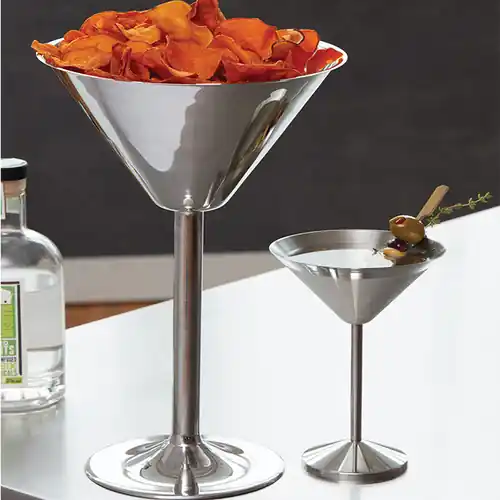 Snackschale Martini Edelstahl Ø 149 mm B 64 mm H 210 mm Preisreduziert