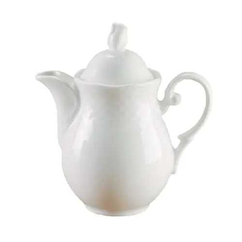 Kaffeekanne mit Deckel, "Aphrodite Uni Weiss", Inhalt 30 cl, Maße Ø o. Hkl 86 mm, Ø m. Hkl 132 mm, Höhe 138 mm, Gewicht 276 g Top-Seller