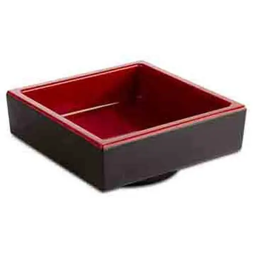 Ausverkauf Schale ASIA PLUS 50 ml Melamin rot schwarz 75 mm x 75 mm H 30 mm