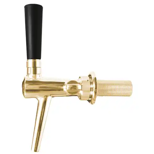 Expressversand Kompensatorschankhahn C-TAP Edelstahl goldfarben Schaumtaste Gewindestutzen 35 mm
