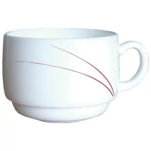 Obertasse TORONTO PIMENT 19 cl Hartglas Strichdekor H 58 mm Highlight