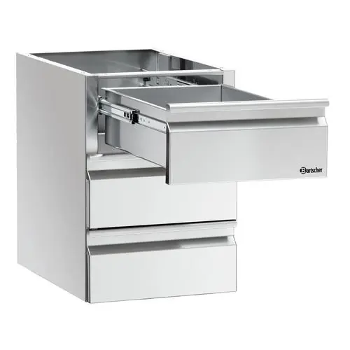 315306 Schubladenblock, 3 x 1/1 GN, 65 mm tief, zum Einbau vor Ort, für Arbeitstische 600er Serie Neue Kollektion