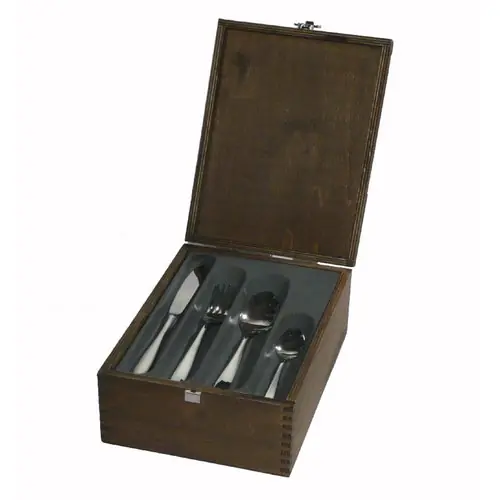 Besteck-Set Modell "Belgioioso", 24-teilig, Besteckkasten aus Holz Neue Kollektion