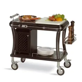 Sonderaktion Flambierwagen Gas 1 Kochstelle bordeaux L 900 mm B 520 mm H 900 mm