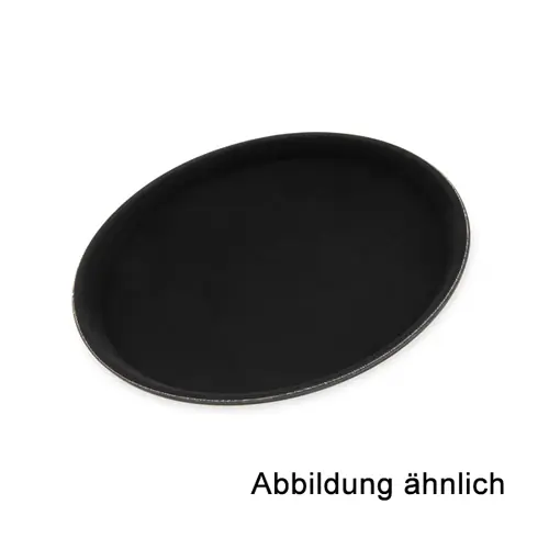 RESTPOSTEN Serviertablett rund, Grip™ Tray, Ø 28 cm, schwarz, Oberfläche gummiert Schneller Versand