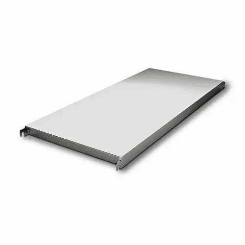 Begrenztes Angebot B-WARE Geschlossene Auflage Norm 5, für Regalständertiefe 300 mm, Breite 1000 mm, Edelstahl